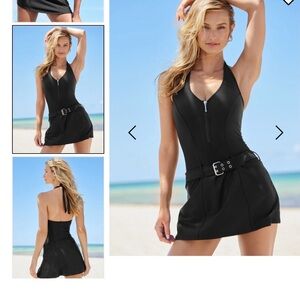 Black Zippered Women's Swim Dress new size 10